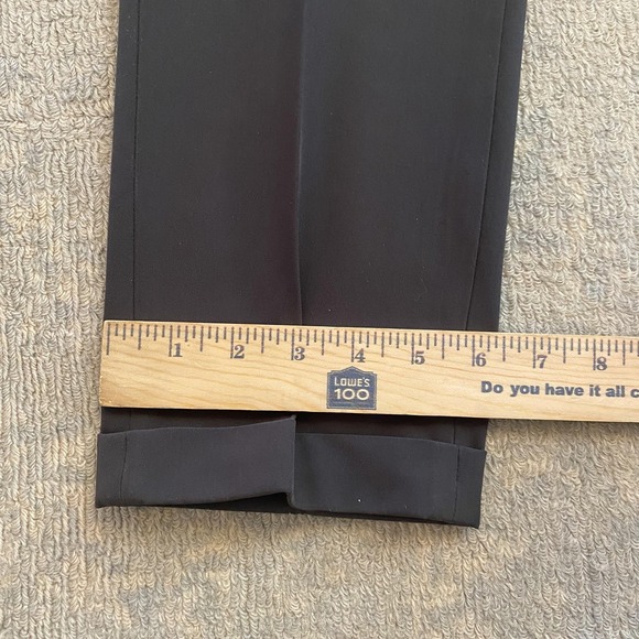 Incotex Pants Mens 32x30 Gray Slim Stretch Dress Trousers Cuffed Flat Front - Picture 9 of 15